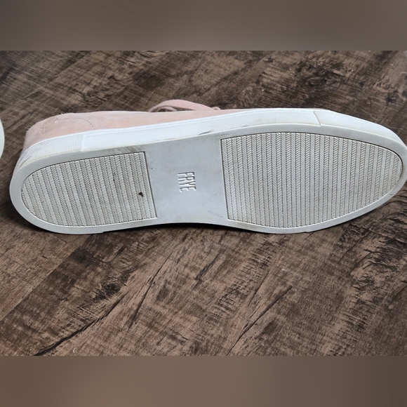 Frye Ivy Low Lace Sneakers in Blush Pink Leather Size 9 Pre-Owned - Picture 11 of 14